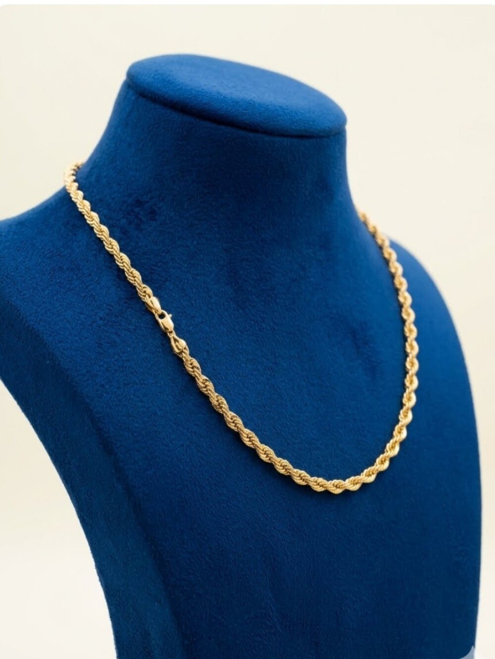 Napiet Classic Twisted Rope 22 Inch Thick  Necklace - Gold Tone for Women
